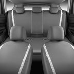 CAR PASS Bling Car Seat Covers Full Set, Shining Glitter Rhinestone Diamond Waterproof Faux Leather Interior Sets Universal Fit Automotive Glitter Crystal Sparkle Strips for Cute Women Girl, Gray