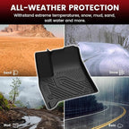 LASFIT Floor Mats for Chevrolet Traverse 2024-2026 (Only 7 Seats) & GMC Acadia 2024-2026 (Only 7 Seats) & Buick Enclave 2025-2026, All Weather TPE Custom Fit Car Floor Mat, 3 Row Floor Liners, Black