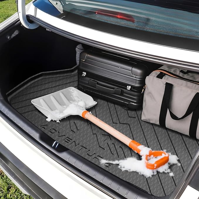 KUST Floor Mats Cargo Liner for Toyota Camry 2018-2024 (Not for Hybrid), All Weather Floor Liners & Trunk Cargo Mat for Camry Accessories TPE Rubber Raised Edge