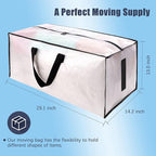 HOMESURE 8 Pack Large Strong Moving Bags with Zippers & Carrying Handles - Water-Resistant - Heavy Duty Storage Tote for Spac