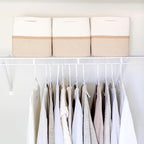 NaturalCozy Storage Cubes 11 Inch Cotton Rope Woven Baskets for Organizing, 3-Pack | Cube Storage Bin | Square Storage Basket