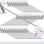 40 Pcs 8"/20CM Stainless Steel Wall Mounted Hooks with Protective Caps and Screws, Coat Bag Hat Utility Hook, Garage Tools St