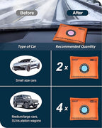 500 Gram (2 Pack) Color-Indicating Desiccant Packs for Storage, Rechargeable Silica Gel Packets, Dehumidifier for Cars, Gun
