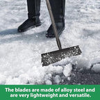 Large Garden Shovel, Multifunctional Cleaning Shovel 63 Inch Large Ice Scraper Heavy Duty Garden Tool for Weeding, Lawn Edging, Scraping and Ice Removal,Black