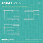 ClosetMaid ShelfTrack Wire Closet Organizer System, Adjustable from 5 to 8 Ft., with Shelves, Clothes Rods, Hardware, Durable