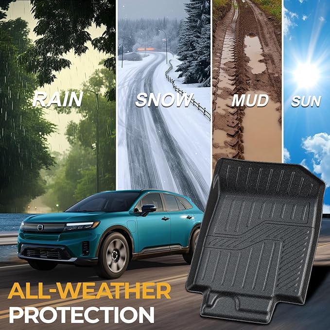Floor Mats for Honda Prologue/Chevy Blazer EV 2024-2026, All Weather Floor Mats Trunk Cargo Liner with Backrest Protectors and Door Sill Guards Accessories, Full Coverage Set