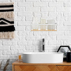 Funrous 2 Pcs Metal Small Wire Basket Wall Hanging Wire Basket Hang Small Bathroom Kitchen Storage Organizer Toilet Paper Mes