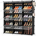 HOMIDEC Shoe Rack Organizer, 8 Tier Shoe Storage Cabinet 48 Pair Plastic Shoe Organizer Shelves for Closet Hallway Bedroom En