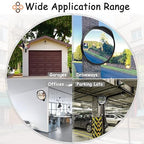 Arcylic Convex Mirror 𝟭𝟮" 𝗦𝗲𝗰𝘂𝗿𝗶𝘁𝘆 𝗠𝗶𝗿𝗿𝗼𝗿, Adjustable Fixing Bracket Wide Angle Clear View for Indoor Outdoor Driveway Parking Garage Warehouse Office (12 inch)