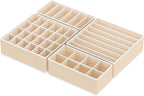 Simple Houseware 4-Pack Drawer Organizer Set - Closet Dividers for Underwear, Socks, Bras, Scarves, Ties - Foldable Non-Woven