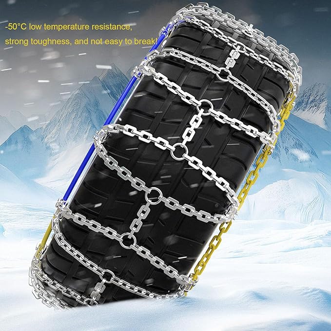 Auto Tightening Snow Chains Tire Chains For Cars Suv Pickup Trucks - Auto Tightening 1 Min Quick Fit AND Easy Installation, R