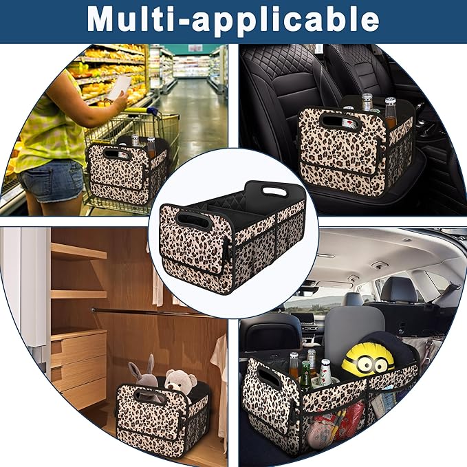 Deosk Car Trunk Organzier for suv,Car Organziers and Storage with 6 Big Pocket for Women/Men 50L Waterproof Polyester Trunk