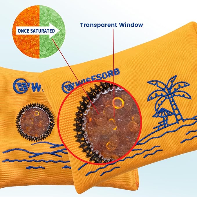 200G x 3PCS Rechargeable Desiccant Packs for Storage, Reusable Dehumidifier Bags Color Indicating Silica Gel Desiccant