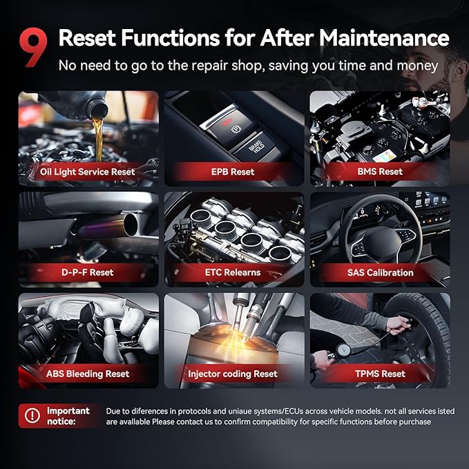 iCarsoft OBD2 Scanner for Landrover/Jaguar 9 Reset Functions Oil Reset BMS TPMS etc, Full System Diagnostic Tool with Airbag