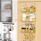 Kaiferty Over The Door Hooks Organizer, Coat Rack Over The Door Storage Hanger Towel Rack, Back of Door Storage Organizer for