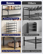 Kitsure Shoe Rack for Closet, Shoe Organizer for Front Door Entrance, Stackable Shoe Shelf, Detachable Closet Organizers and 
