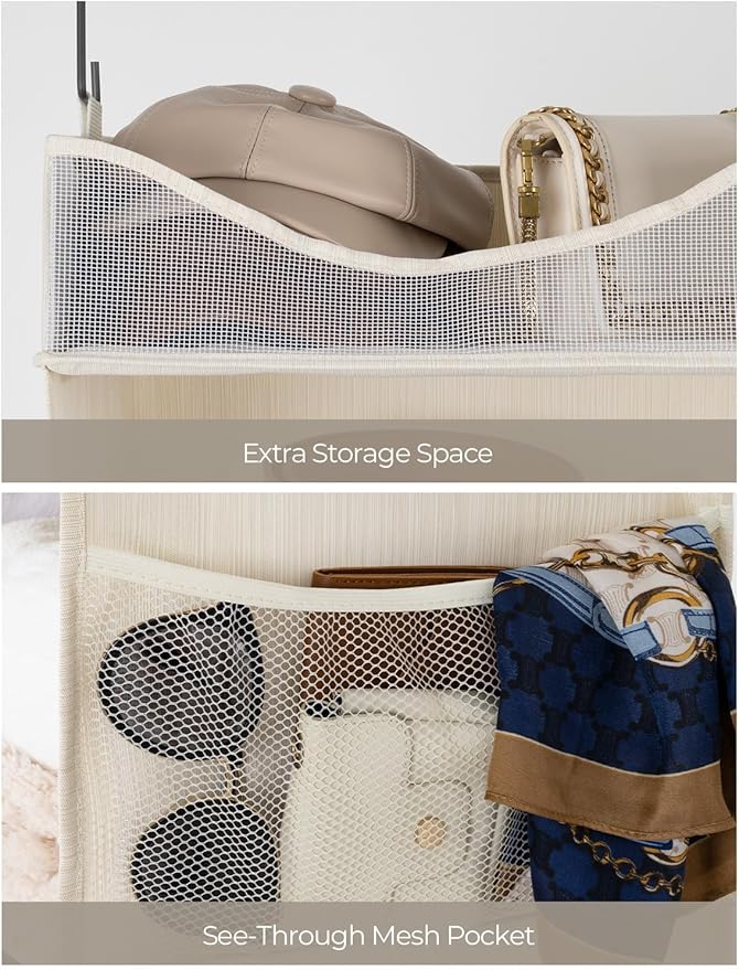 StorageWorks Hanging Closet Organizer, 3-Shelf Hanging Closet Shelves with Top Shelf, 15 ¾"W x 12" D x 31" H, Extra-Large Spa