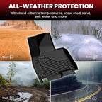 LASFIT Floor Mats & Backrest Mats & Cargo Mat for Hyundai Palisade 7/8 Seats 2026 (Only Fit Hybrid, Not Fit Gas), All Weather TPE Custom Fit Floor Liners Full Set Car Mats Accessoires, Black