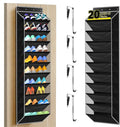 PAULONE 10-Pocket Multi-Use Over the Door Organizer, Heavy Duty 95lbs Capacity with Breathable Mesh, Versatile Hanging Storag