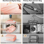 Comforter Storage Bag - Large Capacity Blanket Storage Bags 3-Layer Ultra Space Saving Self Compression Organizer, Washable C
