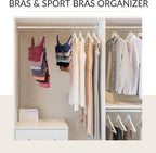 ZEDODIER 4 Pack Tank Top Hanger Space Saving, Bra Hangers for Closet Organizer, Hanging Bra Organizer Tank Tops Holder with 3