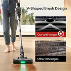Ultenic Cordless Vacuum Cleaner, 550W 50Kpa Stick Vacuum with Car Dashboard Screen, Tangle-Free Brush for Pet Hair, Max 45min