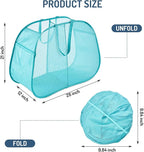 Seiritex Mesh Popup Laundry Hamper 2 Compartment, Collapsible Laundry Sorter Basket Foldable Hamper for Clothes, College Dorm