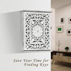 Wooden Key Holder for Wall, Key Box Key Cabinet, Key Hooks Wall Mounted Key Hangers Rustic Decorative Key Rack with 6 Key Hoo