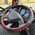 PINCTROT XL Size 17.5-18 in Race Grip Steering Wheel Cover for Semi Truck, Fits RV, Big Rig Trucker, 18 Wheeler and Classic Cars, Anti-Slip Silicone Perforated Design 17.5-18 Inch (Racing Red)