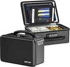 ENGPOW Fireproof Money Box, Small Hard Case Fireproof Box with Fireproof Zipper ＆ Lock, 6400°F Heat Insulated Fireproof Water