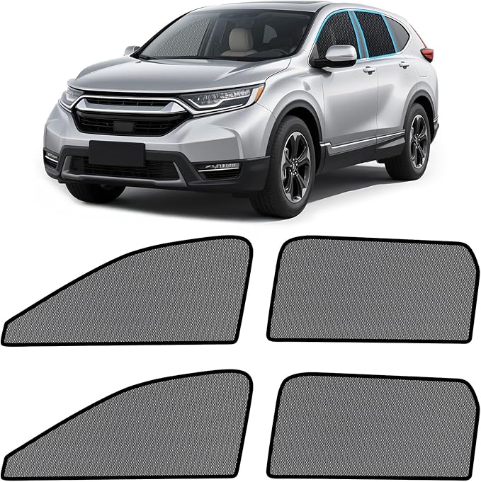 ZATOOTO Car Window Shades for Honda CR-V 2023-2025, 4 Pack CR-V Sun Shade Side Window, Breathable Mesh Car Window Screen for Camping Napping Baby UV Protection