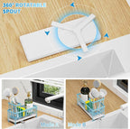 Cisily Sponge Holder for Kitchen Sink, Sink Caddy Organizer with High Brush Holder, Kitchen Countertop Organizers and Storage