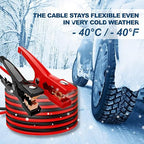 Jumper Cables for Car,8 Gauge 12 Feet Heavy Duty Booster Cable,Quick Connect Automotive Wires with Alligator Clips,Carrying Bag for Cars Trucks