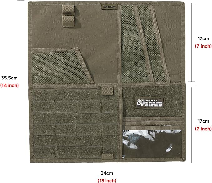 EXCELLENT ELITE SPANKER Tactical Visor Panel Organizer for Pickup F150 Large Molle Vehicle Sun Visor Holder Car Sunshade Storage Pouch