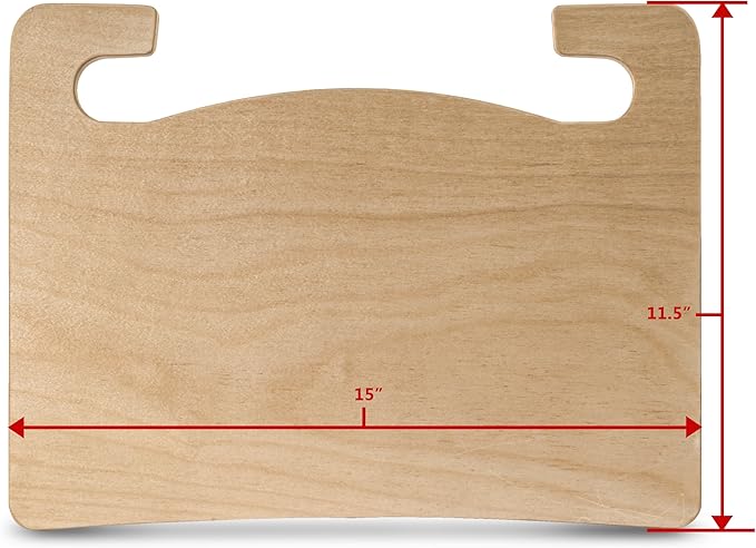 AutoExec Wheelmate Extreme Car Steering Wheel Tray Vehicle Desk, Natural with Phone Vent Clip