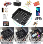 SKTU Compatible with 2022-2025 2026 Kia Carnival Center Console Organizer 2024 2025 2026 Carnival Accessories Console Tray 2024 2025 2026 Carnival Console Organizer with Coin and USB Hole (White)