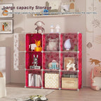 C&AHOME Cube Storage Organizer with Doors, 10-Cube Shelves, DIY Plastic Modular Bookshelf, Closet Clothes Storage Shelving Id