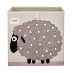 3 Sprouts Toy Storage Organizer: Toy Box Cube Organizer for Playroom, Nursery - Foldable Storage Bin - Sheep
