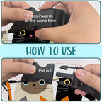 Car Trash Bag Cute Cartoon Cats Leak-Proof Waterproof Car Garbage Bag with Drawstring Foldable Canvas Trash Bin with Adjustable Buckle for Car Accessories, Travelling, Camping