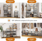 WOWLIVE 9 Tiers Large Shoe Rack Storage Organizer for Closet 50-55 Pairs Shoe Tower Unit Shelf Stackable Shoe Rack with Metal