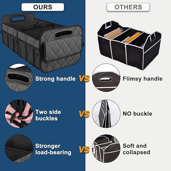 Deosk Car Trunk Organizer for SUV, Car Organizers and Storage with 6 Pocket, Car Accessories for Women/Men 70L Waterproof