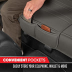 Motor Trend Car Seat Covers for Front & Rear Full Set - Nappa Leather Seat Protectors for Cars, Trucks & SUVs - Gray Automoti