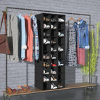 Libeder Hanging Closet Organizers 30 Section Shoe Shelves, Shoe Storage Hanging Shoe Rack, Space Saving Shoe Holder, Black