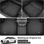 Powerty Floor Mats for 2023 2024 2025 2026 Lexus RX RX350 RX350h RX500h (NOT for RX450h+ PHEV) Accessories All Weather Floor Liner 3D TPE 1st & 2nd Row Floor Mat Heavy-Duty Floor Liners