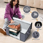 Fab totes Storage Bags,Clothes Blanket Storage Bins Foldable Closet Organizers with Reinforced Handle for Home Dorm Storage a