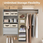 GRANNY SAYS Hanging Closet Organizers and Storage 6 Shelves, Closet Hanging Organizer with 5 Drawers, 6 Side Pockets Hanging 