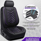 CAR PASS 3D Foam Mesh Leather Car Seat Covers Front Seats, Breathable Front Seat Cover for Cars, Comfortable Universal Fit fo