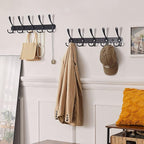 Dseap Coat Rack Wall Mounted - 5 Tri Hooks, Heavy Duty, Stainless Steel, Metal Coat Hook Rail for Coat Hat Towel Purse Robes 