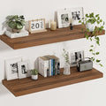 Vivelove Rustic Floating Shelves for Wall 12 Inch Deep, 36" X 12" X 1.5" Floating Shelf, 2 Inch Thick Shelf for Living Room B