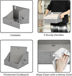 GRANNY SAYS Storage Bins for Closet, Trapezoid Storage Bins with Handles, Clothes Storage Bins, Linen Closet Organizers and S